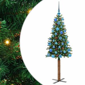 vidaXL Тясно коледно дърво Зелен 150 cm ПВЦ и масивно борово дърво