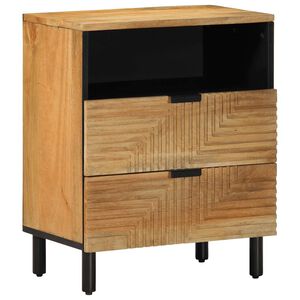 vidaXL Нощно шкафче Кафяво 50x33x60 cm Масивна дървесина Манго