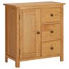 vidaXL Шкаф, 70x35x75 cм, дъбов масив