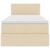 vidaXL Легло с място за съхранение и матрак Кремав 100 x 200 cm