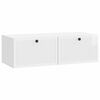 vidaXL Стенно монтиран ТВ шкаф Бял гланц 98 x 41 x 30 см