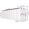 vidaXL Градинска барака антрацит 191x725x198 см поцинкована стомана