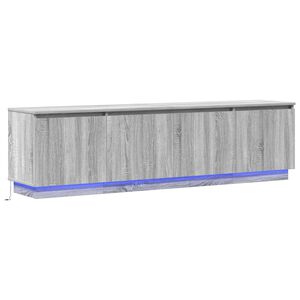 vidaXL ТВ шкаф 180 x 38 x 49 см Сив Сонома Инженерна дървесина