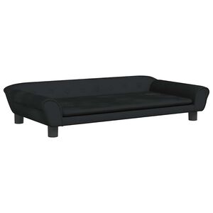 vidaXL Кучешко легло, черно, 100x50x21 см, кадифе