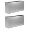 vidaXL Градинска саксия 2 бр. Сребристо 100 x 20 x 49 см