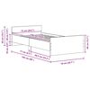vidaXL Рамка за легло без матрак Черен дъб 75x190 см инженерно дърво