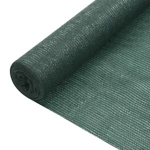 vidaXL Засенчваща мрежа зелена 1x50 м HDPE 75 г/м&sup2;