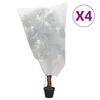 vidaXL Покривала за растения с шнур, 4 бр, 70 г/м&sup2;, 0,8x1 м