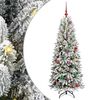 vidaXL С изкуствено коледно дърво Бяло 150 cm