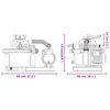 vidaXL Пясъчна филтърна помпа с таймер, 450 W, 25 л