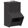 vidaXL Кокошарник Черно 20 x 25 x 35 см Студено валцована стомана