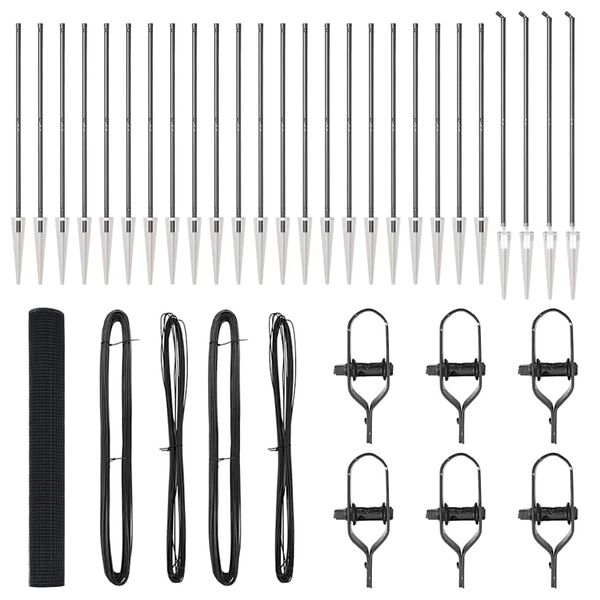 vidaXL Стълб за ограда. Сив 50 х 1,4 м (19 x 19 мм мрежа)