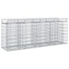 vidaXL Габиона повдигнато легло 2 бр. 200 x 50 x 80 см Сребристо