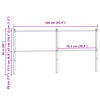 vidaXL Резервна табла за легло, кафяв дъб, 160 см, инженерно дърво и стомана
