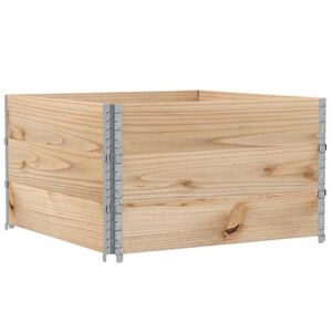 vidaXL Градинска кашпа, 100x100 см, борова дървесина масив