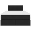 vidaXL Легло с място за съхранение и матрак Черно 120 x 200 cm