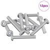 vidaXL Заключващ винт Едноцветен 12 pcs Сребрист M6 x 35 mm Стомана