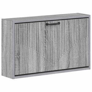 vidaXL Стенно шкафче за обувки HOORN 71 x 17 x 43 см Сив Сонома