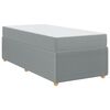 vidaXL Рамка за легло с матрак Светлосиво 90 x 200 cm текстил
