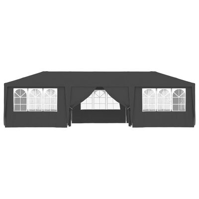 vidaXL Професионална парти шатра със стени 4x9 м антрацит 90 г/м²