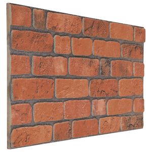 vidaXL Стенни панели 10 бр. 100 x 50 cm Теракота EPS пяна