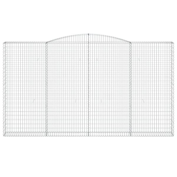 vidaXL Габионни кошници арка 6 бр 400x30x220/240 см поцинковано желязо