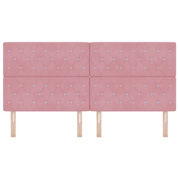 vidaXL Облегалка за глава с таблото Розово 200 cm Изкуствена