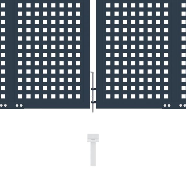 vidaXL Оградна порта, антрацит, 404x150 см, стомана