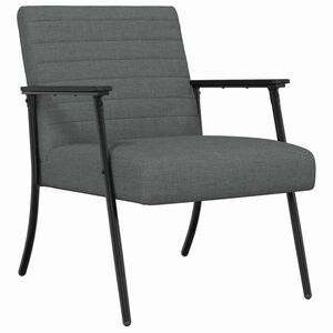 vidaXL фотьойл Тъмен сив 59 x 75 x 78 см текстил