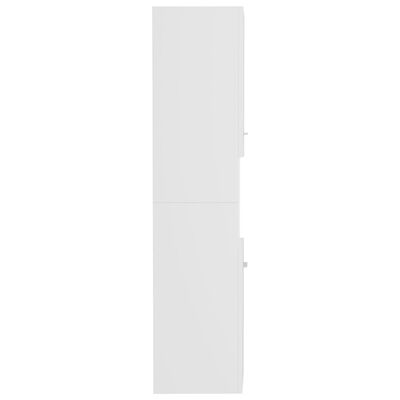 vidaXL Шкаф за баня, бял, 30x30x130 см, ПДЧ