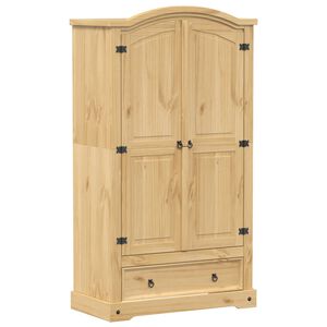 vidaXL Гардероб "Corona" 102x52x186 см бор масив