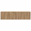 vidaXL ТВ шкафове за стенен монтаж, 2 бр, дъб артизан, 80x30x41 см