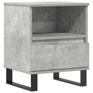 vidaXL Нощно шкафче бетонно сиво 40x35x50 см инженерно дърво