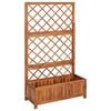 vidaXL Повдигната леха с решетка, 85x38x150 см, акация масив