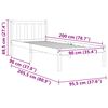 vidaXL Рамка за легло без матрак, восъчнокафяво, 90x200 см, бор масив