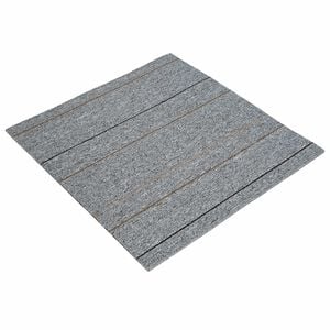 vidaXL Килимна плочка Светлосиво на ивици 50 x 50 cm 20 pcs ПП и Битум