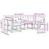 vidaXL Комплект дивани за открито 6 pcs Естествено и черно
