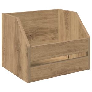 vidaXL Кутия за винилови албуми Дъб артизан 38 x 30 x 29 см
