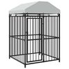 vidaXL Външна клетка за кучета с покрив, 120x120x150 см