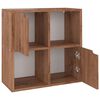 vidaXL Рафтове за книги, кафяв дъб, 60x27,5x59,5 см, инженерно дърво