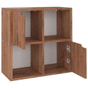 vidaXL Рафтове за книги, кафяв дъб, 60x27,5x59,5 см, инженерно дърво