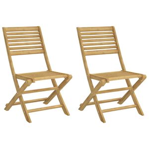 vidaXL Сгъваеми столове 2 бр. 48,5x61,5x87 см Масивна акация