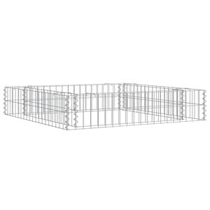 vidaXL Габион повдигната леха, поцинкована стомана, 100x100x20 см
