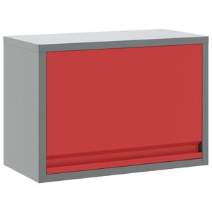 vidaXL Шкаф за инструменти със съхранение Червен и сив 50 x 25 x 35 см