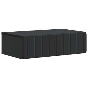 vidaXL Стенен страничен масичка Черно 59 x 34,5 x 17 см