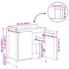 vidaXL Шкаф за баня Старо дърво 60 x 30 x 60 cm Инженерно дърво