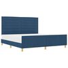 vidaXL Рамка за легло с таблото Синьо 180 x 200 cm текстил
