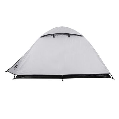 vidaXL Куполна къмпинг палатка 2 души бял затъмняващ плат водоустойчив
