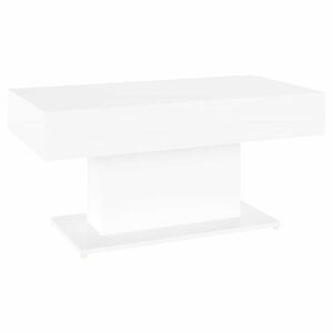 vidaXL Маса за кафе, бяла, 96x50x45 см, инженерно дърво