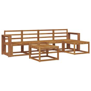 vidaXL Комплект дивани за открито 6 pcs Естествен